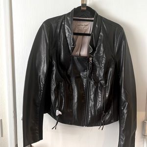Faux leather Moto Jacket.